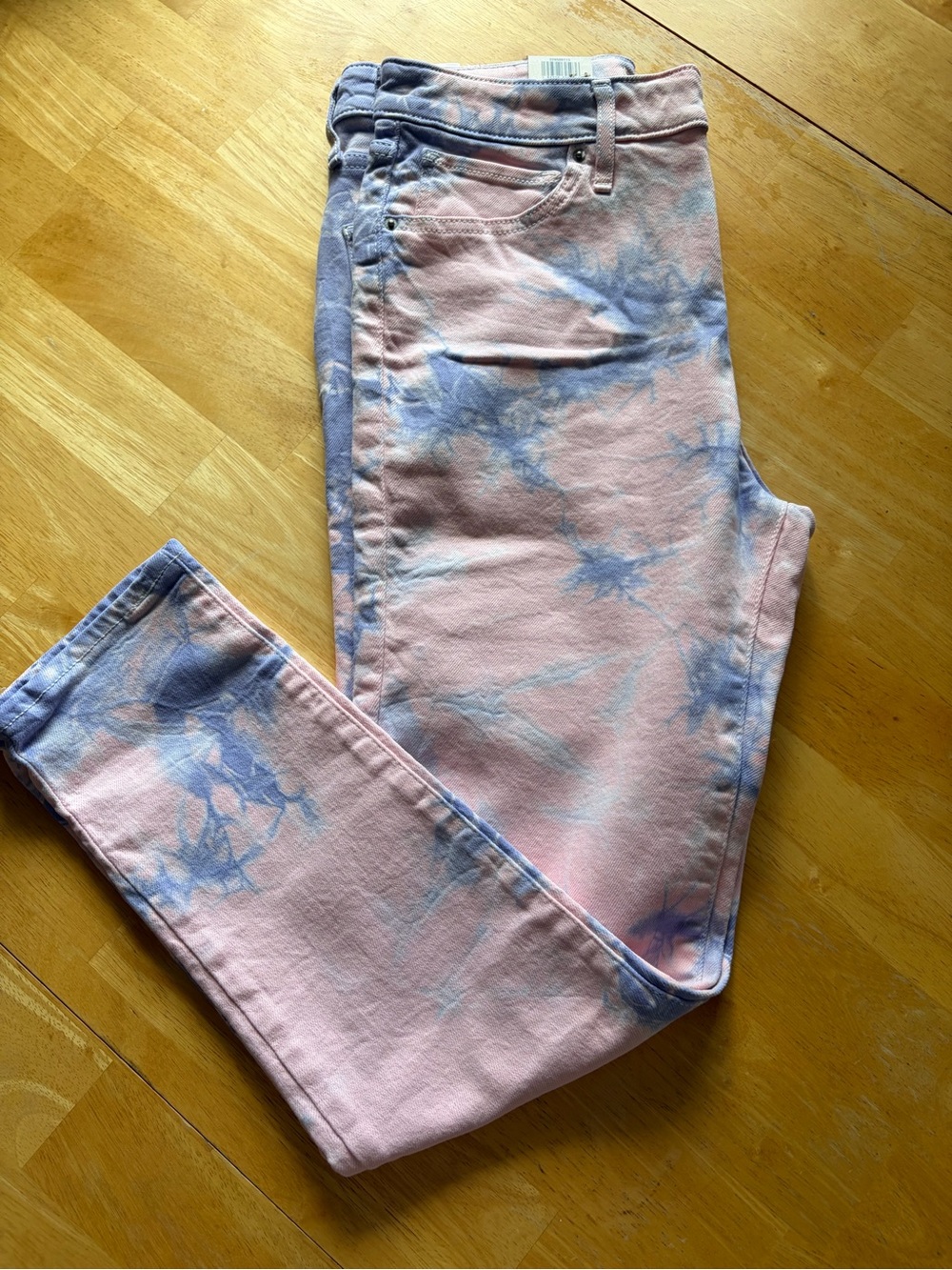 Levi's Pink and Blue Tie-Dye Skinny Jeans